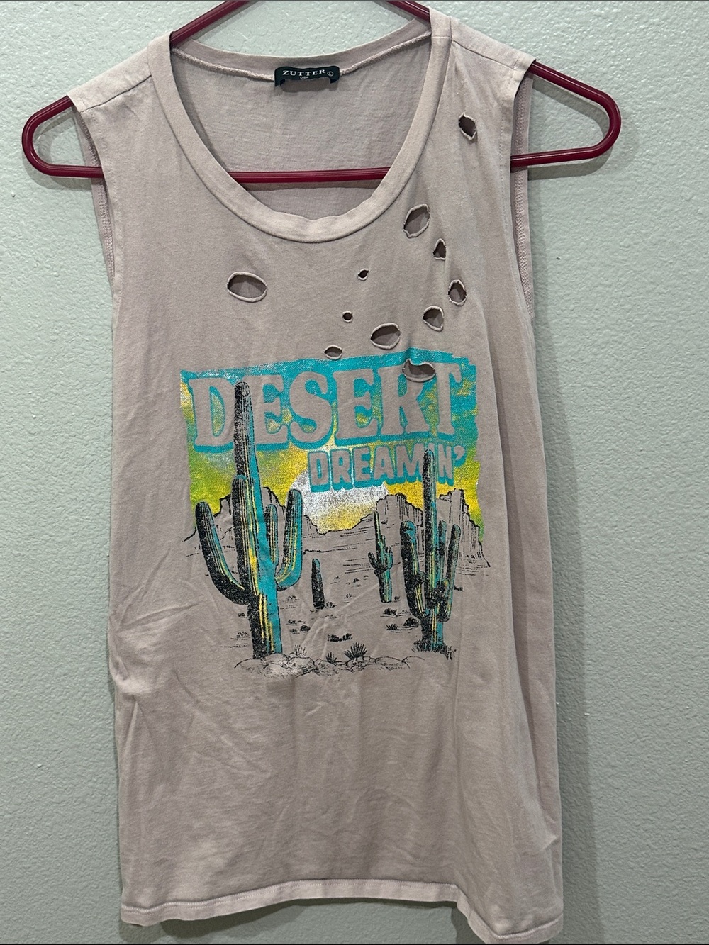 Zutter Desert Dreamin' Distressed Tank Top